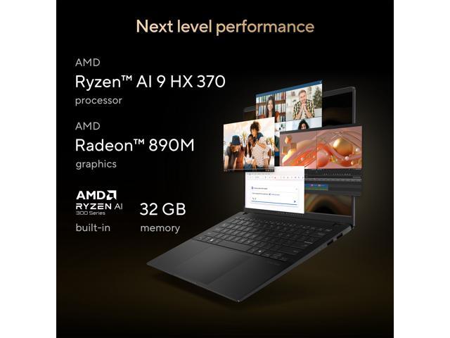 ASUS - Vivobook S14 14" FHD+ OLED Laptop - Copilot+ PC - AMD Ryzen AI 9 HX 370 with 32GB Memory - 1TB SSD - Neutral Black - image 4