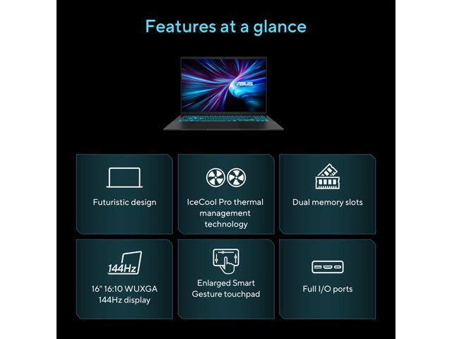 ASUS - V16 16" FHD+ 144Hz Gaming Laptop - Intel Core 7 240H with 16GB Memory - NVIDIA RTX 5060 - 512GB SSD - Matte Black - image 3
