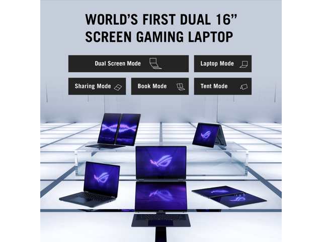 ASUS - ROG Zephyrus Duo Dual 16" OLED 120Hz Touch Gaming Laptop - Intel Core Ultra 9 - NVIDIA RTX 5070 Ti - 32GB RAM - 1TB SSD - Stellar Grey - image 2