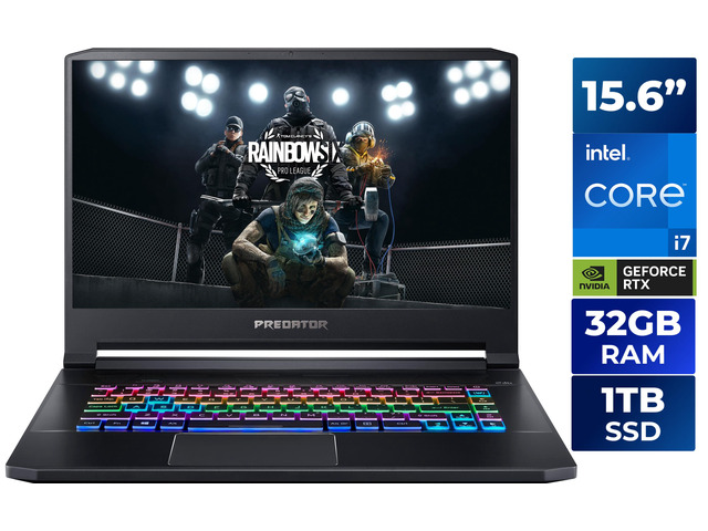 Acer Predator Triton 500 - 15.6' 300 Hz - Intel Core i7-10750H - GeForce RTX 2080 SUPER Max-Q - 32 GB Memory - 1 TB SSD - Windows 10 Home - Gaming...