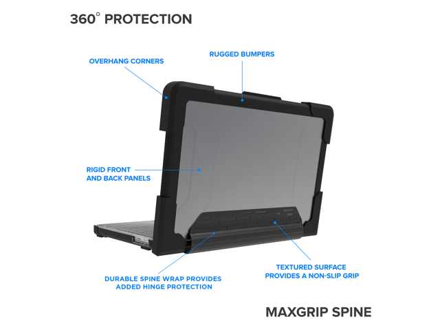 Open Box - MAXCases HP-ESS-G6EE-BLK Extreme Shell-S for HP G6 EE Chromebook Clamshell 11.6 inch Laptops (Black)
