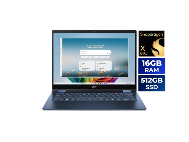 Acer Swift Spin 14 AI 2-in-1 Convertible Laptop - Qualcomm Snapdragon X2 Elite X2E-78-100 - 16GB RAM - 512GB SSD - Windows 11 Home SFSP14-Q51T-X867