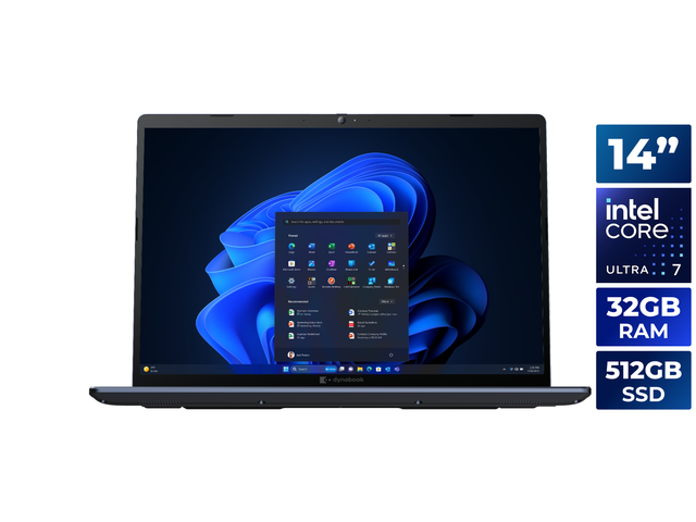 Dynabook Tecra 14.0' Intel Core Ultra 7 255U 32GB Memory DDR5 5600 512GB NVMe SSD Windows 11 Pro A40-M-K