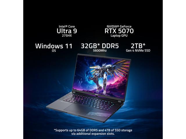 GIGABYTE - AORUS ELITE 16 Gaming Laptop - 16" 165Hz 2560x1600 WQXGA Intel Ultra 9 275HX - 2TB SSD - 32GB DDR5 RAM GeForce RTX 5070 - Gray Tide - image 12