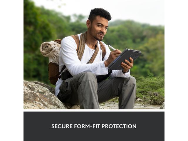 Logitech - Rugged Folio Keyboard Case for Apple iPad - Latest Model A16 chip and iPad 10th Gen with Spill-proof Keyboard - Oxford Gray - image 7