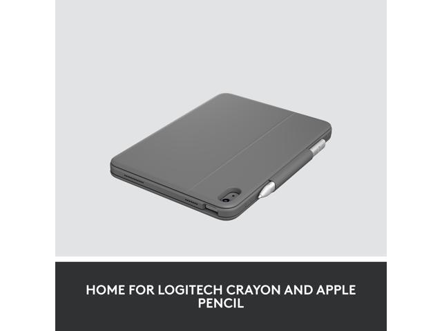 Logitech - Rugged Folio Keyboard Case for Apple iPad - Latest Model A16 chip and iPad 10th Gen with Spill-proof Keyboard - Oxford Gray - image 8
