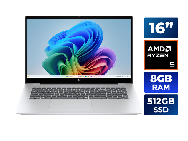 HP OmniBook 3 16.0' AMD Ryzen 5 40 8GB Memory LPDDR5 5500 512GB NVMe SSD Windows 11 Home 16-by0000ca