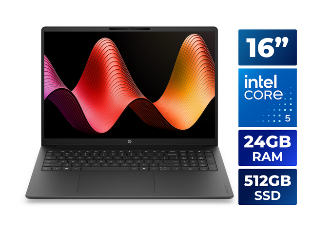 HP OmniBook 3 16.0' Intel Core 5 120U 24GB DDR5 Memory DDR5 5200 512GB NVMe SSD Windows 11 Home 16-bu0070ca