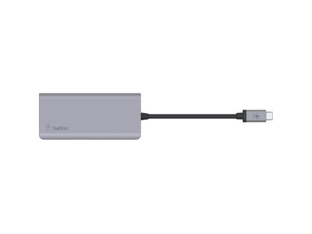 Belkin USB-C 5-in-1 Multiport Adapter, Laptop Docking Station, 2x USB-A 3.1, 4k HDMI @ 30Hz, Up to 5Gps data transfer