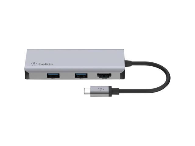 Belkin USB-C 5-in-1 Multiport Adapter, Laptop Docking Station, 2x USB-A 3.1, 4k HDMI @ 30Hz, Up to 5Gps data transfer