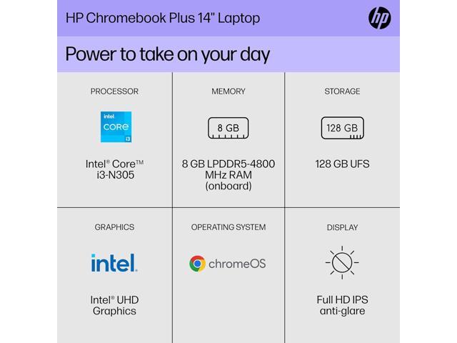 HP Chromebook Plus Chromebook Intel Core i3 N-Series 14' Chrome OS 14a-nf0050nr