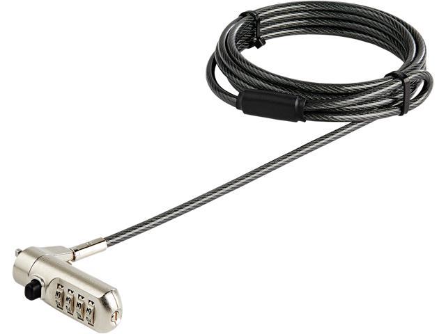StarTech.com LTLOCKNANO 6ft (2m) Laptop Cable Lock - Nano Slot Compatible 4 Digit Combination Security Cable Lock - Serialized Anti-Theft Vinyl.