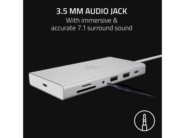 Razer - USB C Dock Station with 11 Ports for PC and Mac - Mercury - image 8