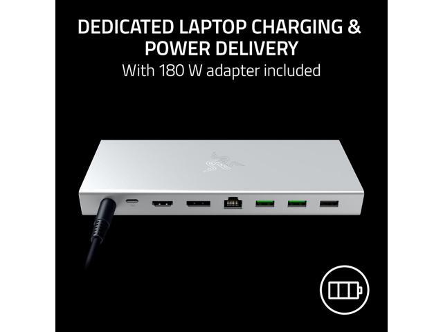 Razer - USB 4 Dock Station with 14 Ports for PC and Mac - Mercury - image 4