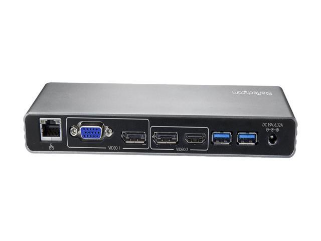 StarTech. com TB3DK2DHV Dual 4K Monitor Thunderbolt 3 Dock with DisplayPort, HDMI & VGA - 85W Power Delivery + Charging - Mac & Windows (TB3DK2DHV)