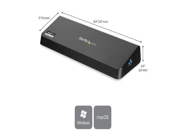 StarTech. com USB3DOCKHDPC USB 3.0 Docking Station, Windows / macOS Compatible, Supports Dual Displays, HDMI / DisplayPort or 4K Ultra HD on a...
