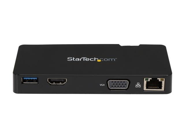 StarTech. com USB3SMDOCKHV Travel Docking Station for Laptops - HDMI or VGA - USB 3.0 - Portable Universal Laptop Mini Dock
