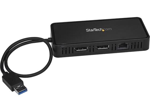 StarTech.com USBA2DPGB USB to Dual DisplayPort - Mini Dock - Mac & Windows - Dual 4K 60Hz - GbE - DisplayPort Hub - Dual Monitor Docking Station