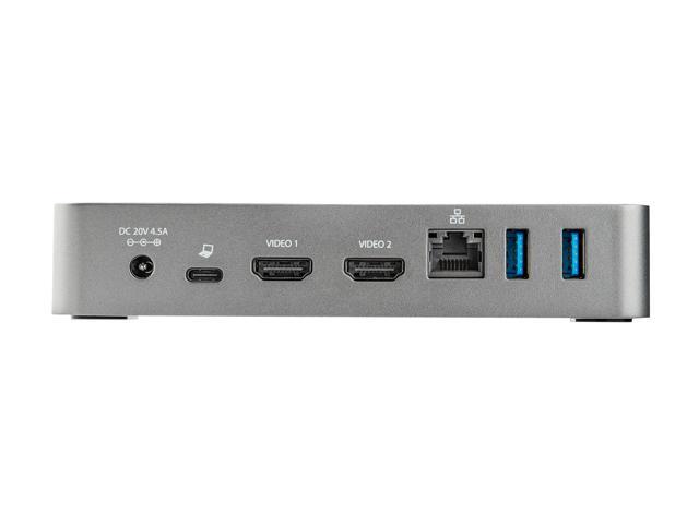 StarTech. com DK30CHHPD Dual HDMI Monitor USB-C Docking Station w/ 60W Power Delivery - Mac & Windows - 1x USB-C & 3x USB-A - GbE - 1080p (DK30CHHPD)