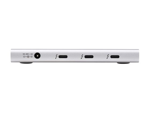 Tripp Lite 4-Port Thunderbolt 4 Hub - 8K, 2x 4K 60 Hz, USB 3.2 Gen 2, USB-A Port, 100W Charging, Gray