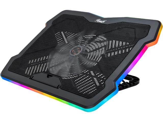 Rosewill RGB Laptop Cooling Pad, Gaming Laptop Cooler for 17 Inch Laptops, Big Quiet Fan, Adjustable Angles, Lighting Modes, Fan Speed Modes - (RWNB17B)
