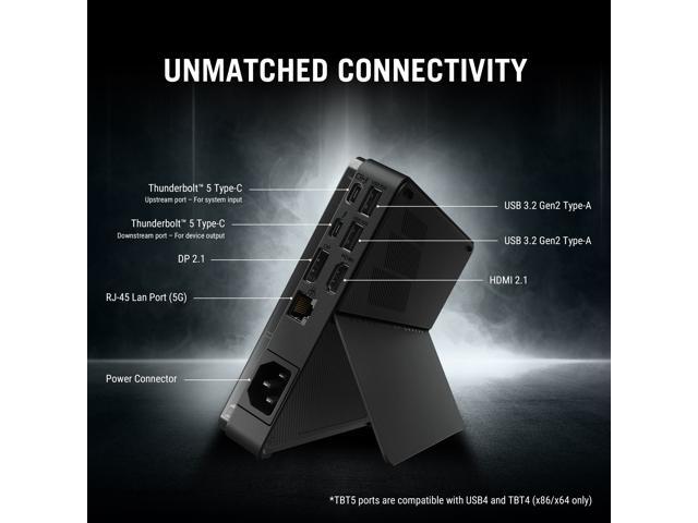 ASUS - ROG XG Mobile External Graphics Card - NVIDIA GeForce RTX 5070 Ti Laptop GPU - Thunderbolt 5 - Off Black - image 8