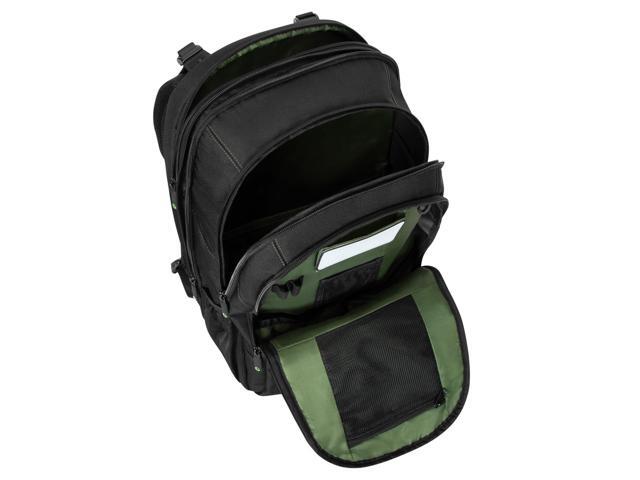 Targus EcoSmart TBB019US Carrying Case (Backpack) for 17' Notebook - Black, Green