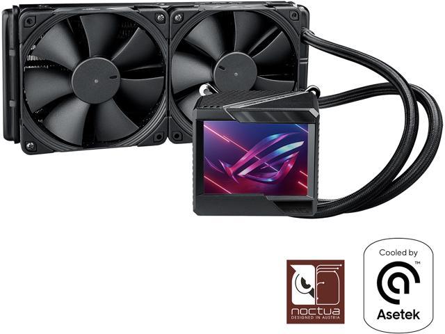 ASUS ROG Ryujin II 240 RGB all-in-one liquid CPU cooler 240mm Radiator (3.5' color LCD, 2x Noctua iPPC 2000 PWM 120mm radiator fans, compatible.