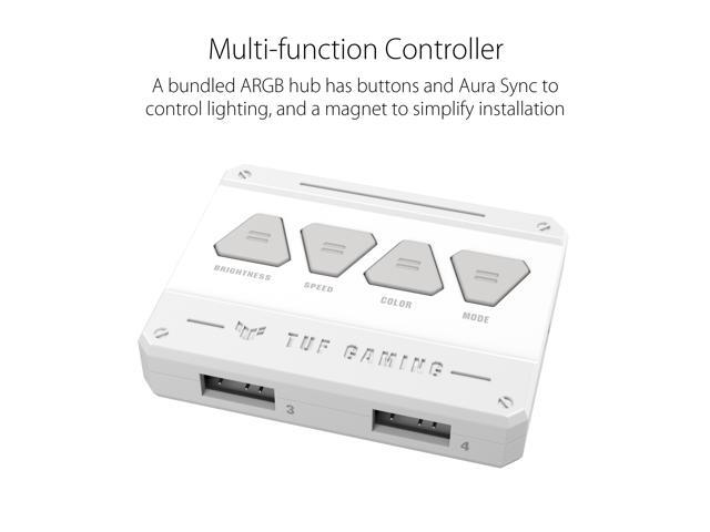 ASUS TUF GAMING TF120 ARGB WHITE EDITION Chassis Fan 3-Pin Customizable LEDs Blade, Advanced Fluid Dynamic Bearing, 120mm PWM Control,...