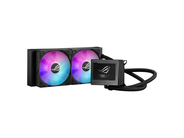 ASUS ROG Ryujin III 240 ARGB all-in-one liquid CPU cooler with 240mm radiator. Asetek 8th gen pump, 2x magnetic 120mm ARGB fans (Daisy Chain...