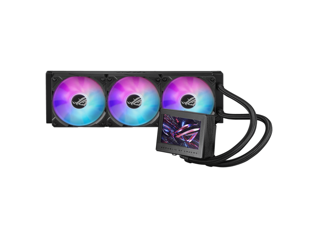 ASUS ROG Ryujin III 360 ARGB All-in-one Liquid CPU Cooler with 360mm Radiator. 3x Magnetic 120mm ARGB Fans (Daisy Chain design), 3.5' LCD Display -...