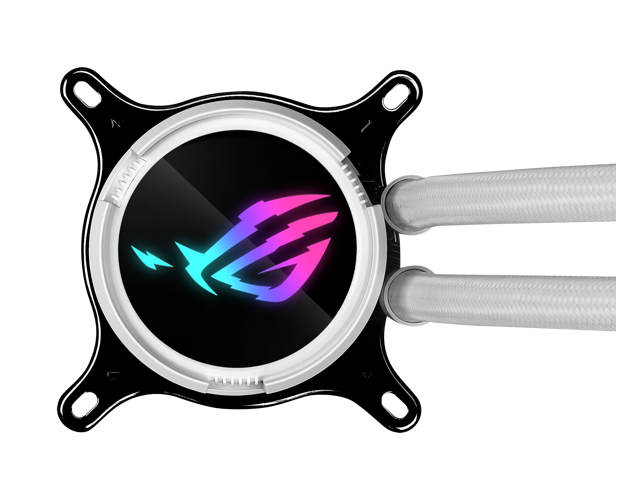 ASUS ROG Strix LC III 360 ARGB White Edition all-in-one CPU liquid cooler with 360° rotatable water block, Asetek's new Gen7 v2 pump, premium ROG...