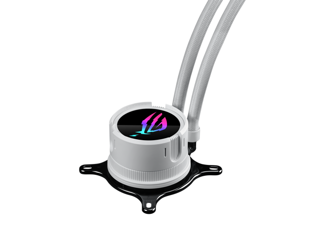 ASUS ROG Strix LC III 360 ARGB White Edition all-in-one CPU liquid cooler with 360° rotatable water block, Asetek's new Gen7 v2 pump, premium ROG...