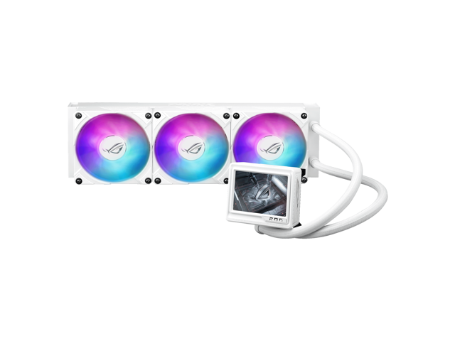 ASUS ROG RYUYJIN III 360 ARGB EXTREME White Edition all-in-one AIO CPU liquid cooler, AMD Ryzen 9000 & Intel Core Ultra Ready, Asetek Gen8 V2...