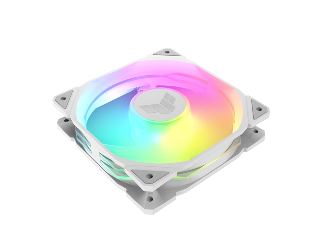 ASUS TUF Gaming TR120 120mm ARGB White Fan Triple Pack 28mm Fan Frame, 3.3mm H2O High Static Pressure, 77.4 CFM Airflow, Double-layer LED Array,...