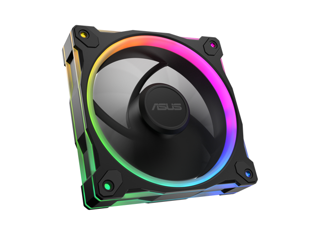 ASUS Prime MR120 ARGB reverse fan black triple pack, 28mm extra-thick frame, quiet, high-performance cooling with PWM control, 20 ARGB LEDs with...