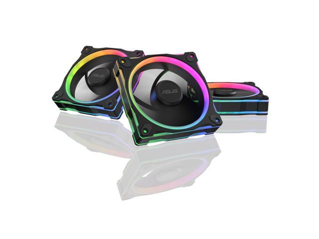 ASUS Prime MR120 ARGB reverse fan black triple pack, 28mm extra-thick frame, quiet, high-performance cooling with PWM control, 20 ARGB LEDs with...