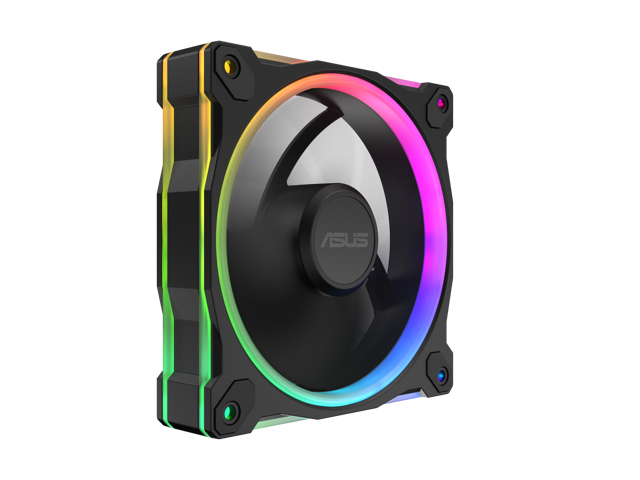 ASUS Prime MR120 ARGB reverse fan black single pack, 28mm extra-thick frame, quiet, high-performance cooling with PWM control, 20 ARGB LEDs with...