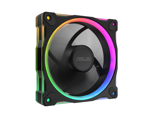 ASUS Prime MR120 ARGB reverse fan black single pack, 28mm extra-thick frame, quiet, high-performance cooling with PWM control, 20 ARGB LEDs with...