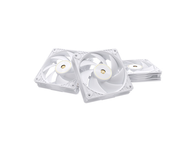 ASUS ProArt PF120 White Edition 3-Pack 120mm PWM Fans, 3000RPM, High Airflow/Static Pressure, Daisy-Chain, Controller
