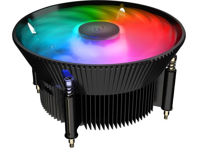 Cooler Master A71C ARGB AMD Ryzen AM4 Low-Profile CPU Air Cooler, Anodized Black Aluminum Fins, Copper Insert Base, MF120 120 ARGB Lighting Fan for.