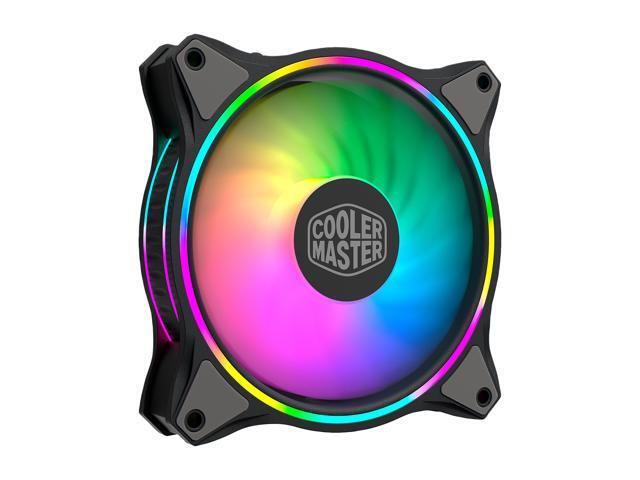 Cooler Master MasterFan MF120 Halo Duo-Ring Addressable RGB Lighting 120mm 3 Pack w/ 24 Independently-Controlled LEDS, Absorbing Rubber Pads, PWM...