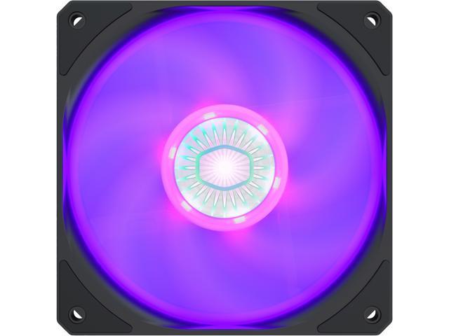 Cooler Master SickleFlow 120 V2 RGB Square Frame Fan with Customizable LEDS, Air Balance Curve Blade Design, Sealed Bearing, PWM Control for.