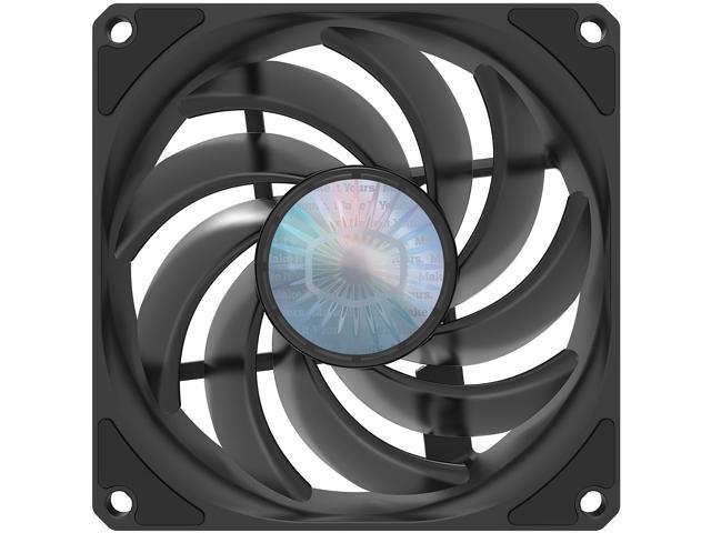 Cooler Master SickleFlow 92 All-Black Square Frame Fan with Air Balance Curve Blade Design, Sealed Bearing, PWM Control for Computer Case & Air.