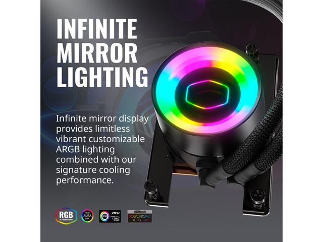 Cooler Master MasterLiquid ML360 Mirror TR4 Edition ARGB Close-Loop AIO CPU Liquid Cooler, Mirror ARGB Pump, 360 Radiator, Triple SickleFlow...