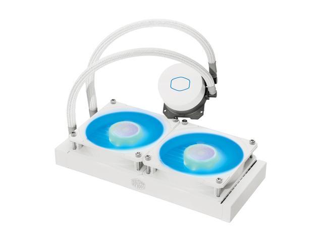 Cooler Master MasterLiquid ML240L V2 RGB White Edition, Close-Loop AIO CPU Liquid Cooler, 3rd Gen Dual Chamber Pump, Dual SickleFlow 120mm for AMD...