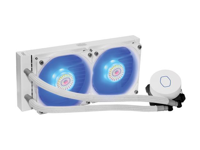 Cooler Master MasterLiquid ML240L V2 RGB White Edition, Close-Loop AIO CPU Liquid Cooler, 3rd Gen Dual Chamber Pump, Dual SickleFlow 120mm for AMD...