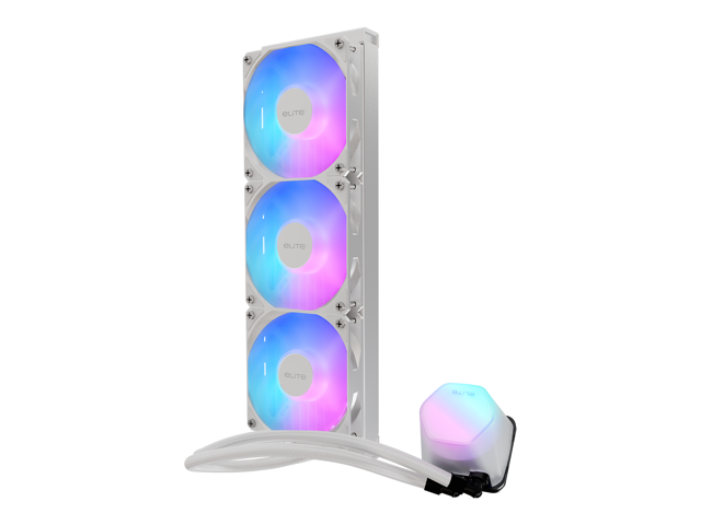 Cooler Master Elite Liquid 360 ARGB AIO Liquid CPU Cooler (White) - image 2