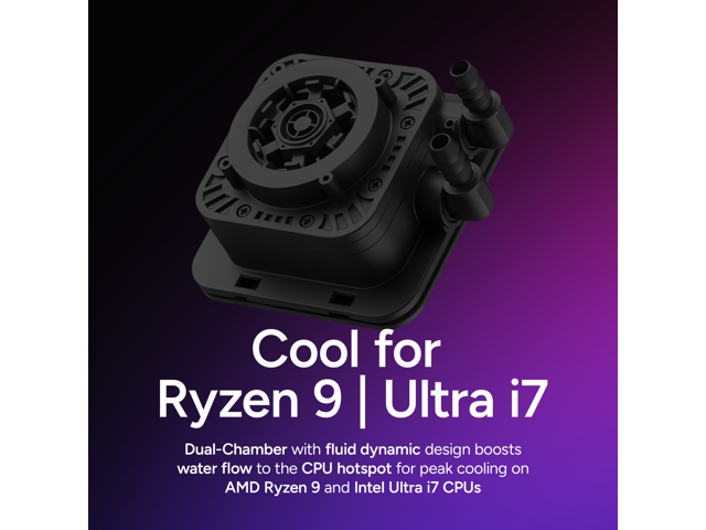 Cooler Master Elite Liquid 240 ARGB AIO Liquid CPU Cooler (Black) - image 2