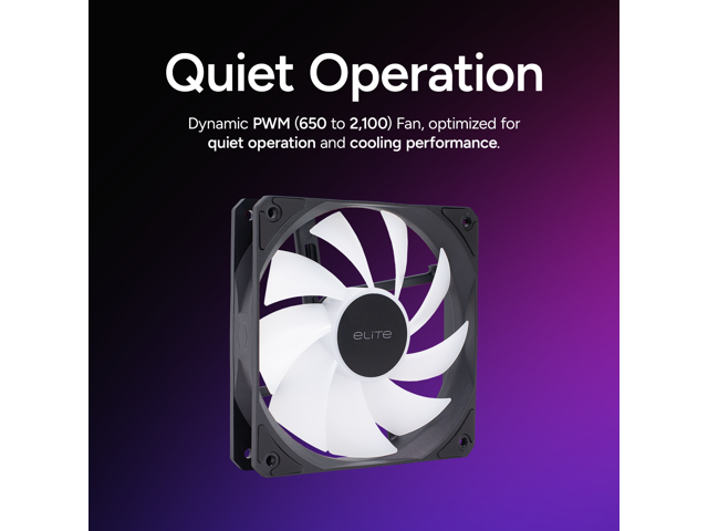 Cooler Master Elite Liquid 240 ARGB AIO Liquid CPU Cooler (Black) - image 3